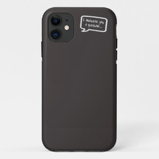 i moustache you a question mini grey Case-Mate iPhone case