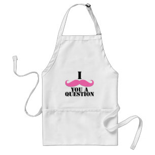 I Moustache You A Question Pink Moustache Standard Apron