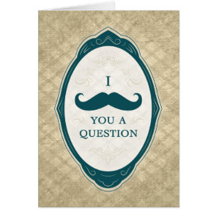 I Moustache You A Question Vintage Frame