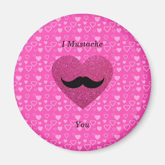 I moustache you hearts magnet (Front)