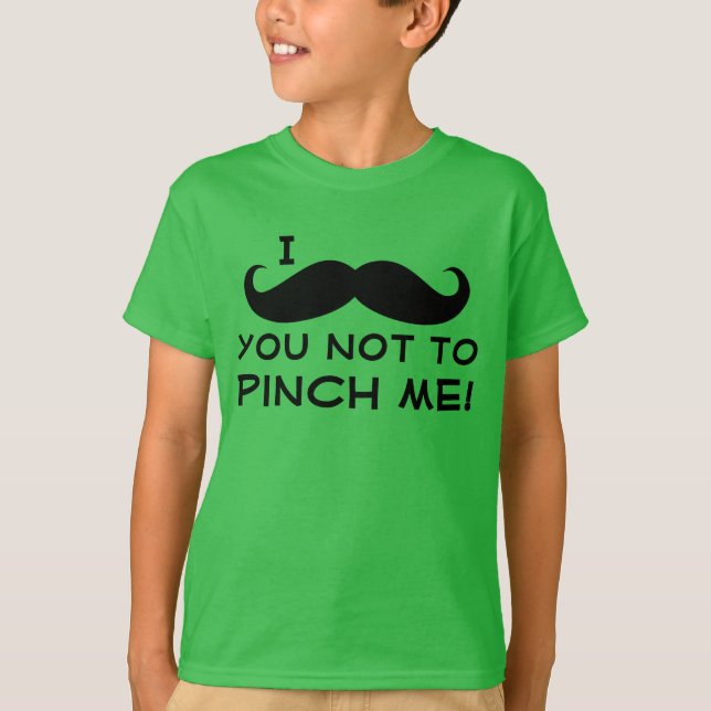 I Moustache You Kid's St. Patrick's Day T-Shirt (Front)