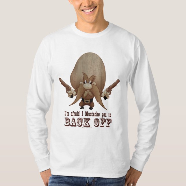 I Moustache You To Back Off T-Shirt (Front)