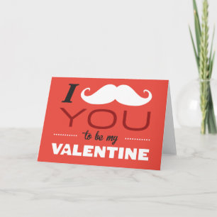 I Moustache You To Be My Valentine Greeting Card