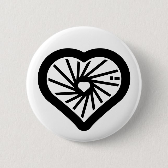 i mov u 6 cm round badge (Front)