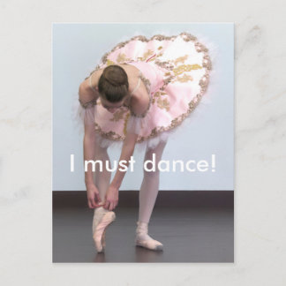 I  must dance! postcard