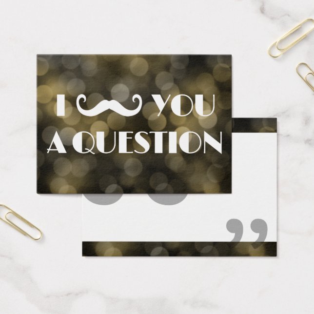 I Mustache You A Question Bokeh Lights (Office)