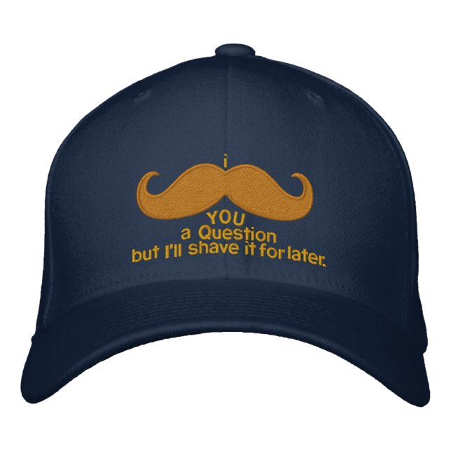 i mustache you a question embroidered hat (Front)