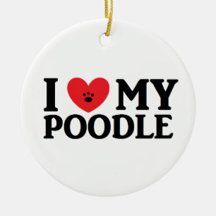 I ♥ My Poodle Ornament