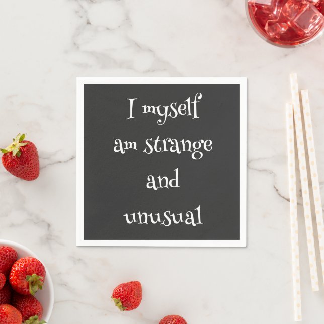 I Myself Am Strange and Unusual Cocktail Napkins (Insitu)