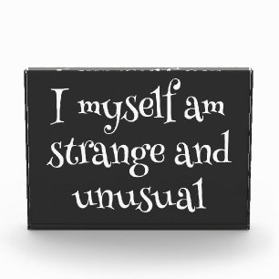I myself am strange and unusual Photo Block