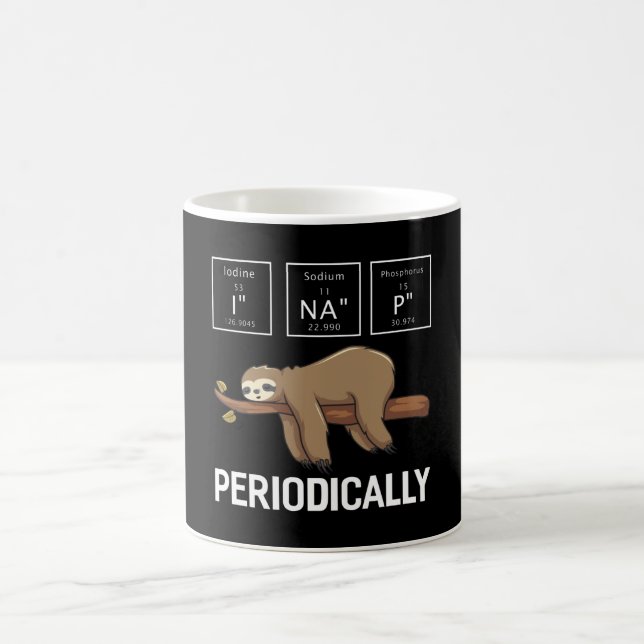 I Na P Periodically Funny Sloth Chemistry Science Coffee Mug (Center)
