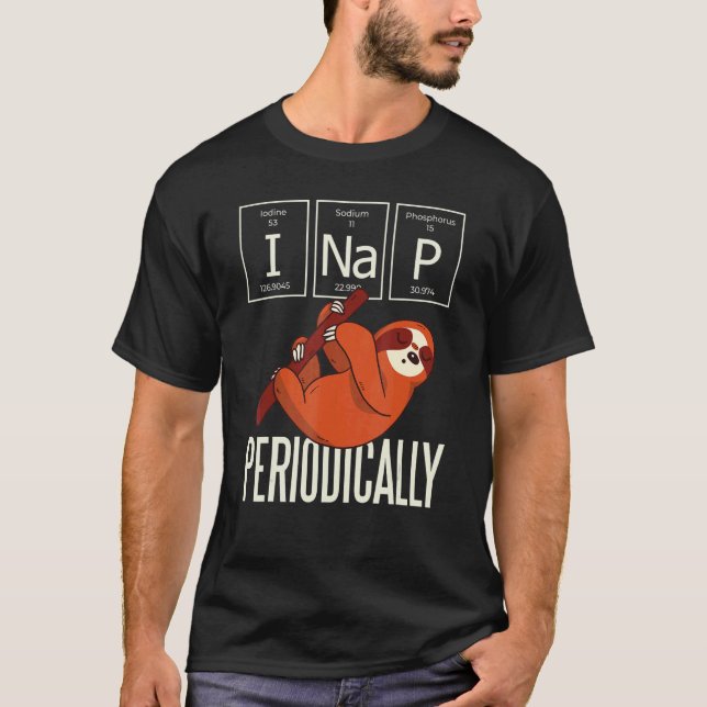 I Nap Periodically Funny Science Sloth Shirt Boys  (Front)