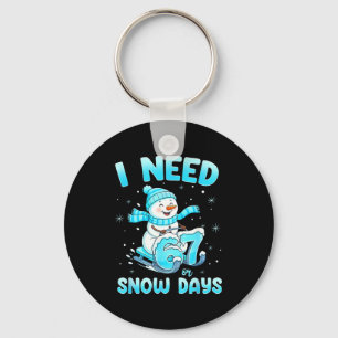 I Need 6 7 Snow Days Christmas Snowman Teacher Stu Key Ring