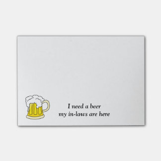 I Need A Beer Post It Notes