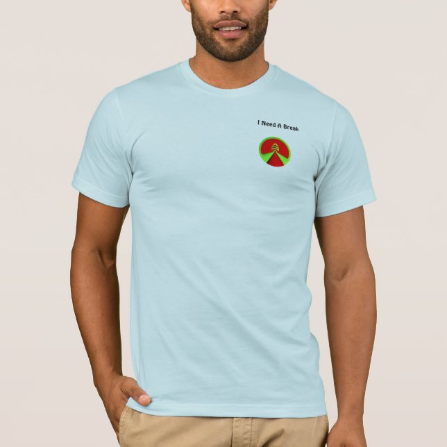 I Need A Break Mens Lt Blue T-Shirt (Front)