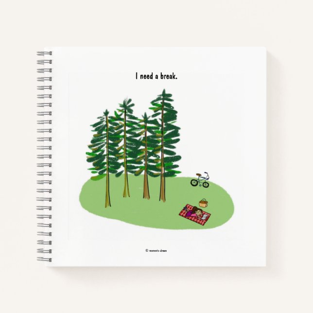 I need a Break note square Notebook (Front)