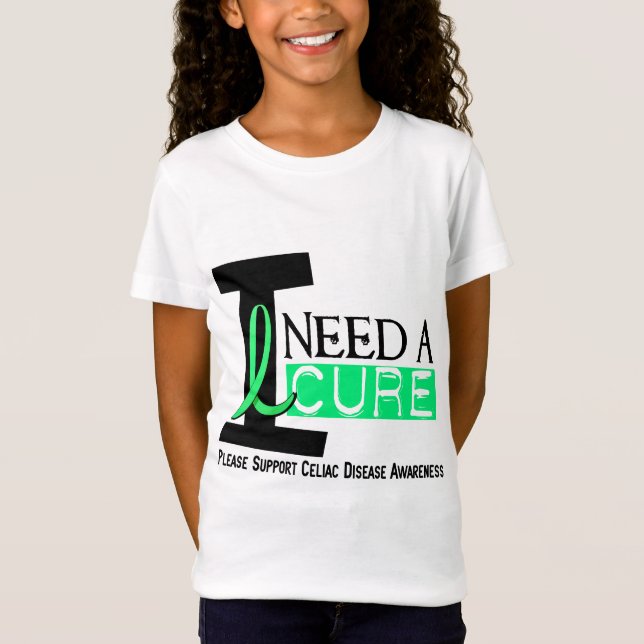 I NEED A CURE 1 CELIAC DISEASE T-Shirts (Front)