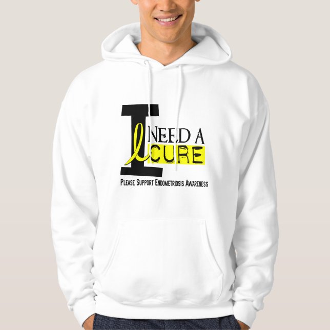I Need A Cure 1 Endometriosis Hoodie (Front)