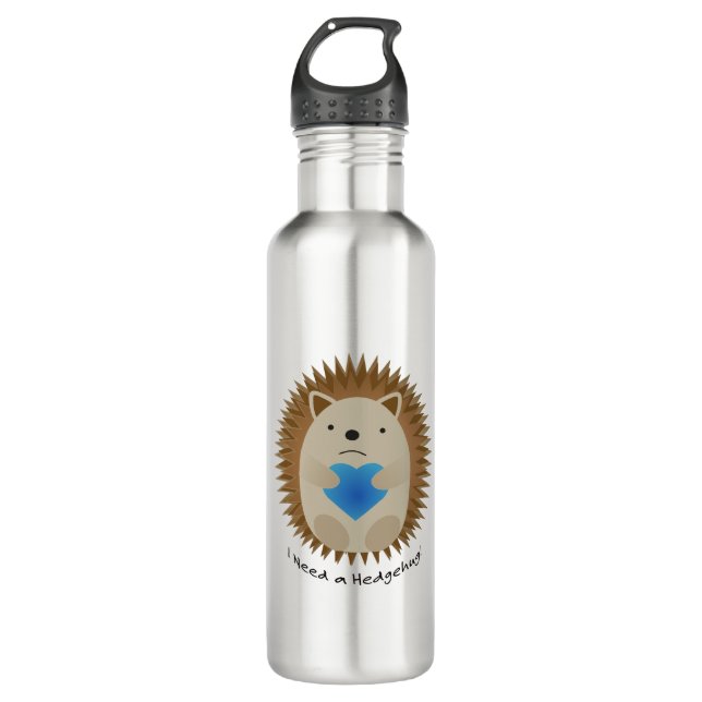 I Need a Hedgehug Hedgehog 710 Ml Water Bottle (Front)