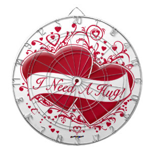 I Need A Hug! Red Hearts Dartboard