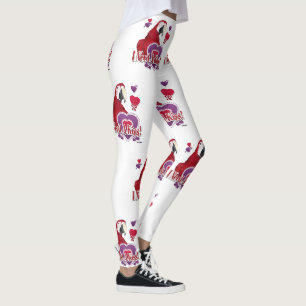 I Need A Kiss Parrot With Hearts Leggings
