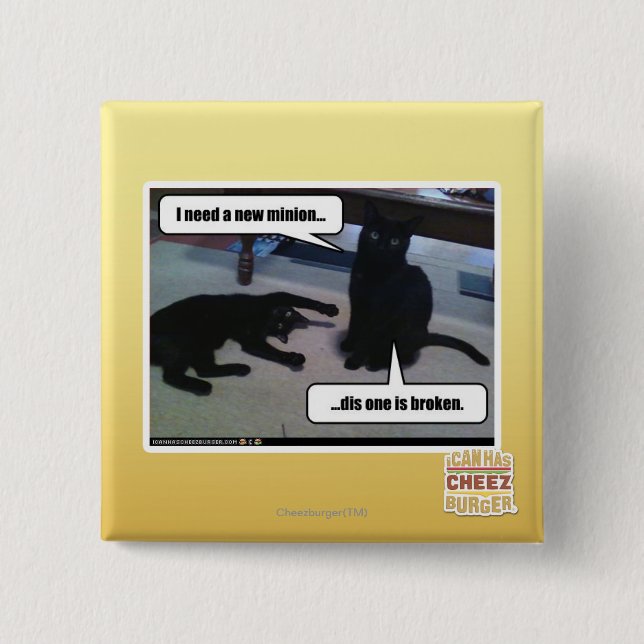 I need a new minion 15 cm square badge (Front)