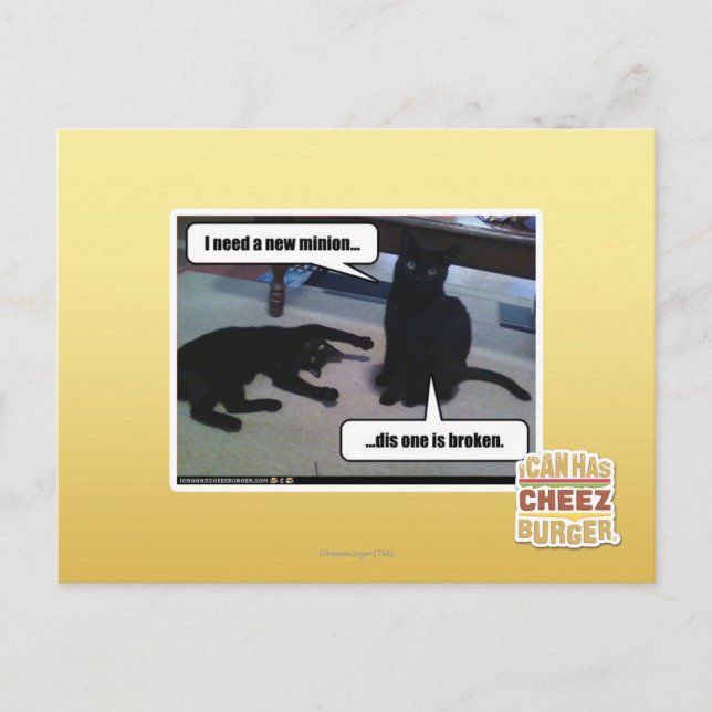 I need a new minion postcard (Front)