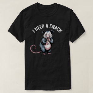 I Need a Snack Screaming Possum t – Funny Meme  T-Shirt