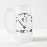 I Need Beer Funny Party Glass