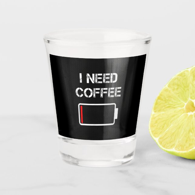 I need coffee funny coffee cups battery beans coff (Front)