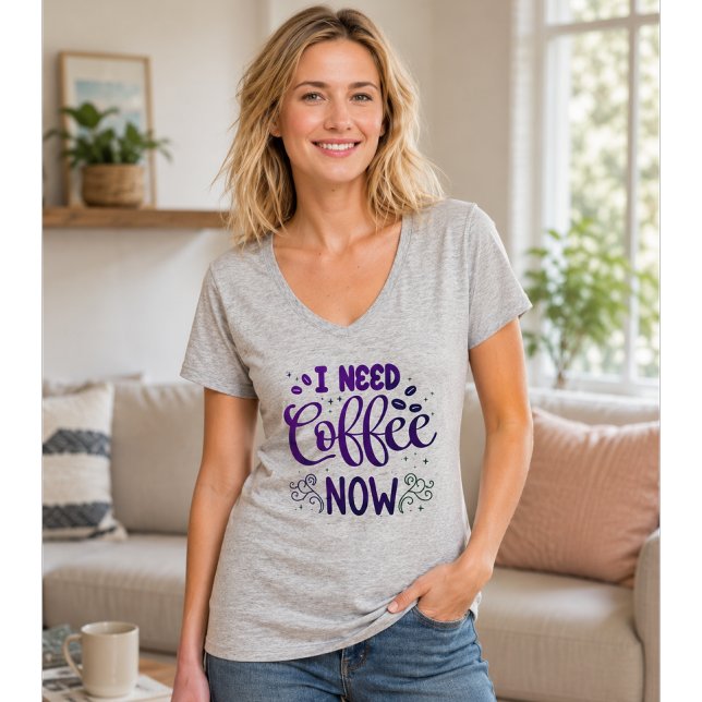 I Need Coffee Now Funny Coffee Shirt (Creator Uploaded)