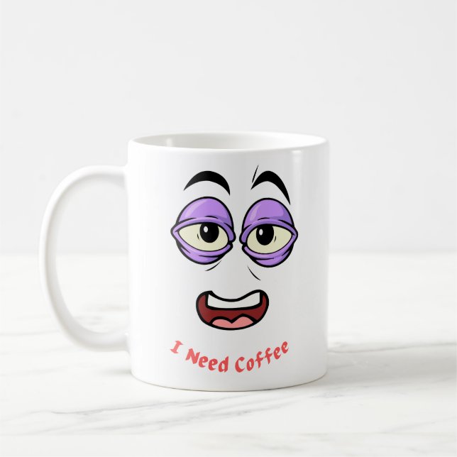 I need Coffee Print Mug (Left)