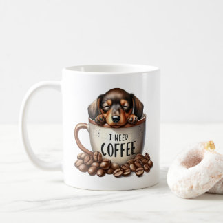 I Need Coffee - Pup in a Cup