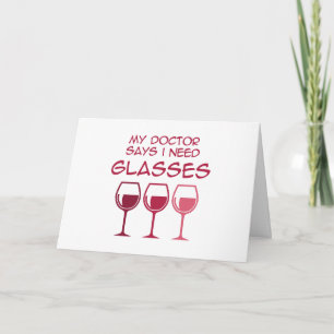 I need glasses thank you card