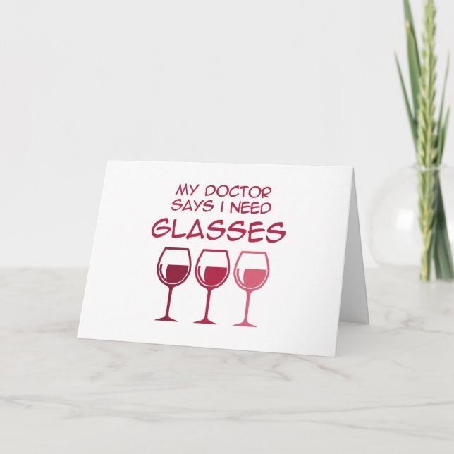 I need glasses thank you card (Front)