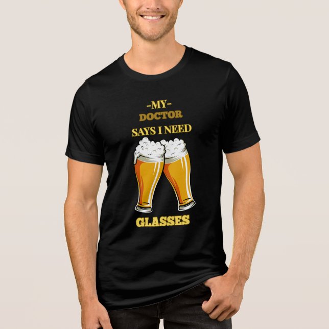 I need glasses Tri-Blend shirt (Front)