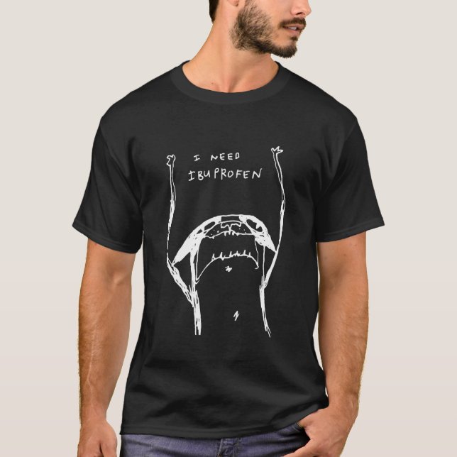I Need Ibuprofen Funny Cat Meme T-Shirt (Front)