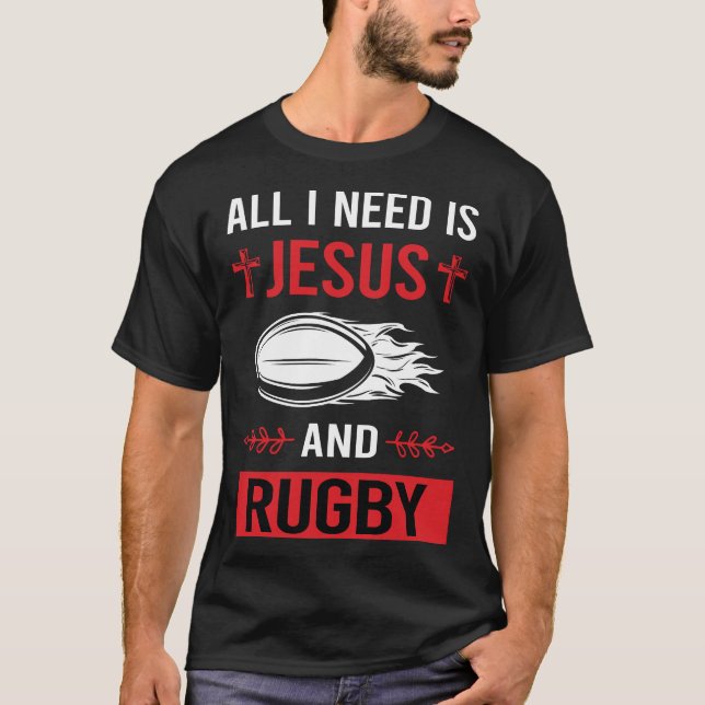 I Need Jesus Rugby T-Shirt (Front)