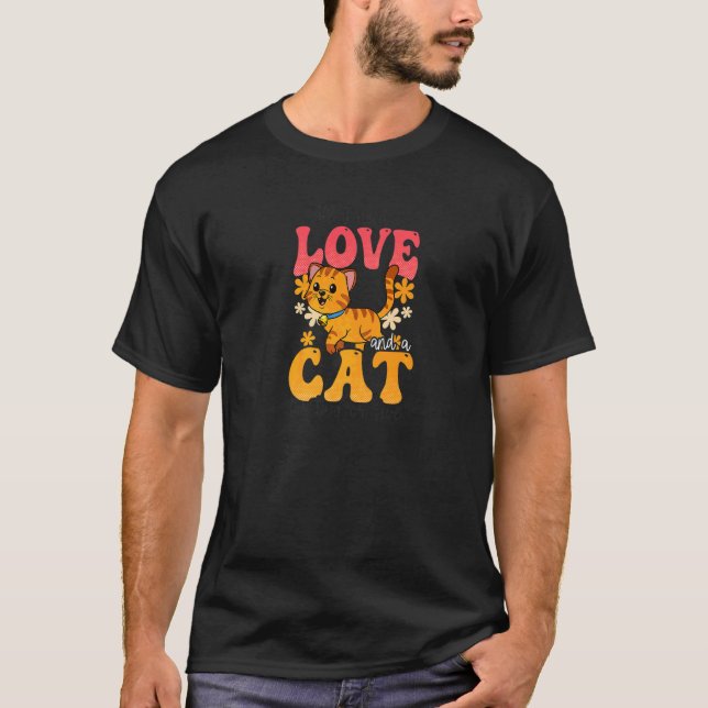 I Need Love And Cat Or Two Cat Mum T-Shirt (Front)