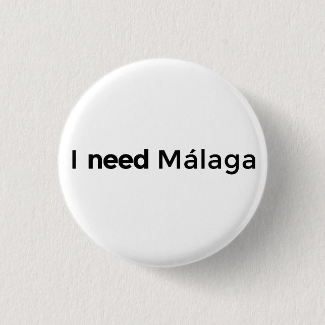 I need Malaga - Plate 3 Cm Round Badge (Front)