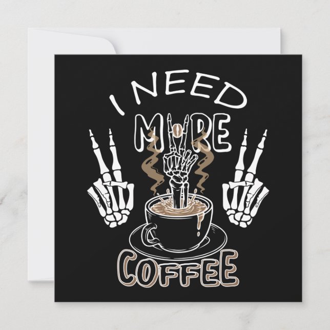 I need more coffee gifts for halloween invitation (Front)