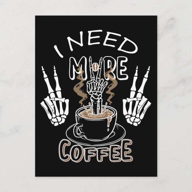 I need more coffee gifts for halloween postcard (Front)