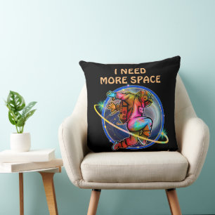 I NEED MORE SPACE CUSTOM ASTRONAUT GALAXY CUSHION