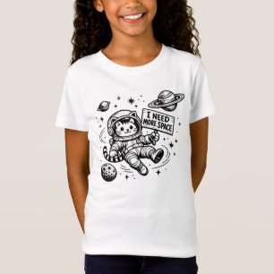 I Need More Space Funny Cat Astronaut T-Shirt