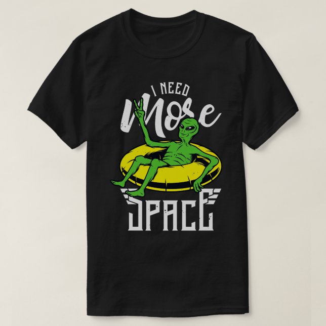 I Need More Space Retro Summer  Martian T-Shirt (Design Front)