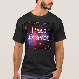 I Need My Space Men's Black T-Shirts