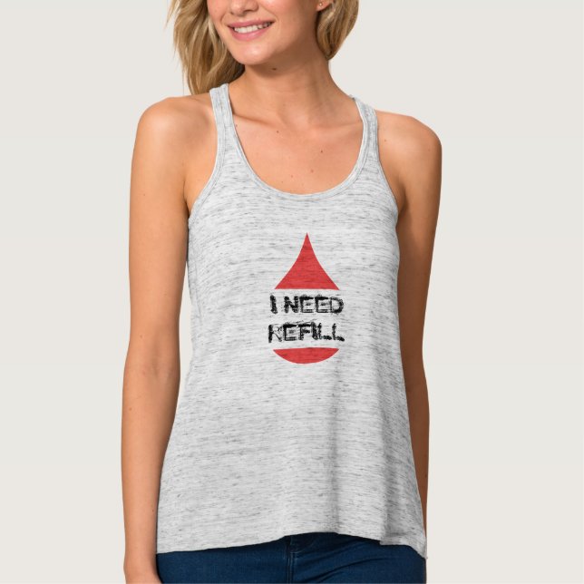 I Need Refill red drop Singlet (Front)