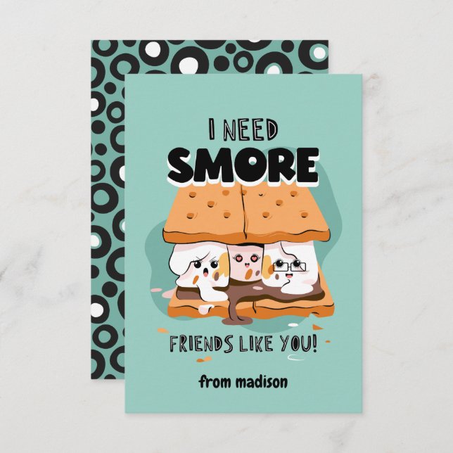 I Need Smore Friends Like You Classroom Valentine Invitation (Front/Back)