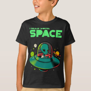 I Need Some Space Mental Health Awareness Ufo Alie T-Shirt