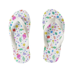 I need some Space Universe UFO PLanets Pattern Kid's Jandals